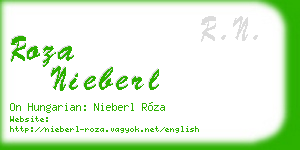 roza nieberl business card